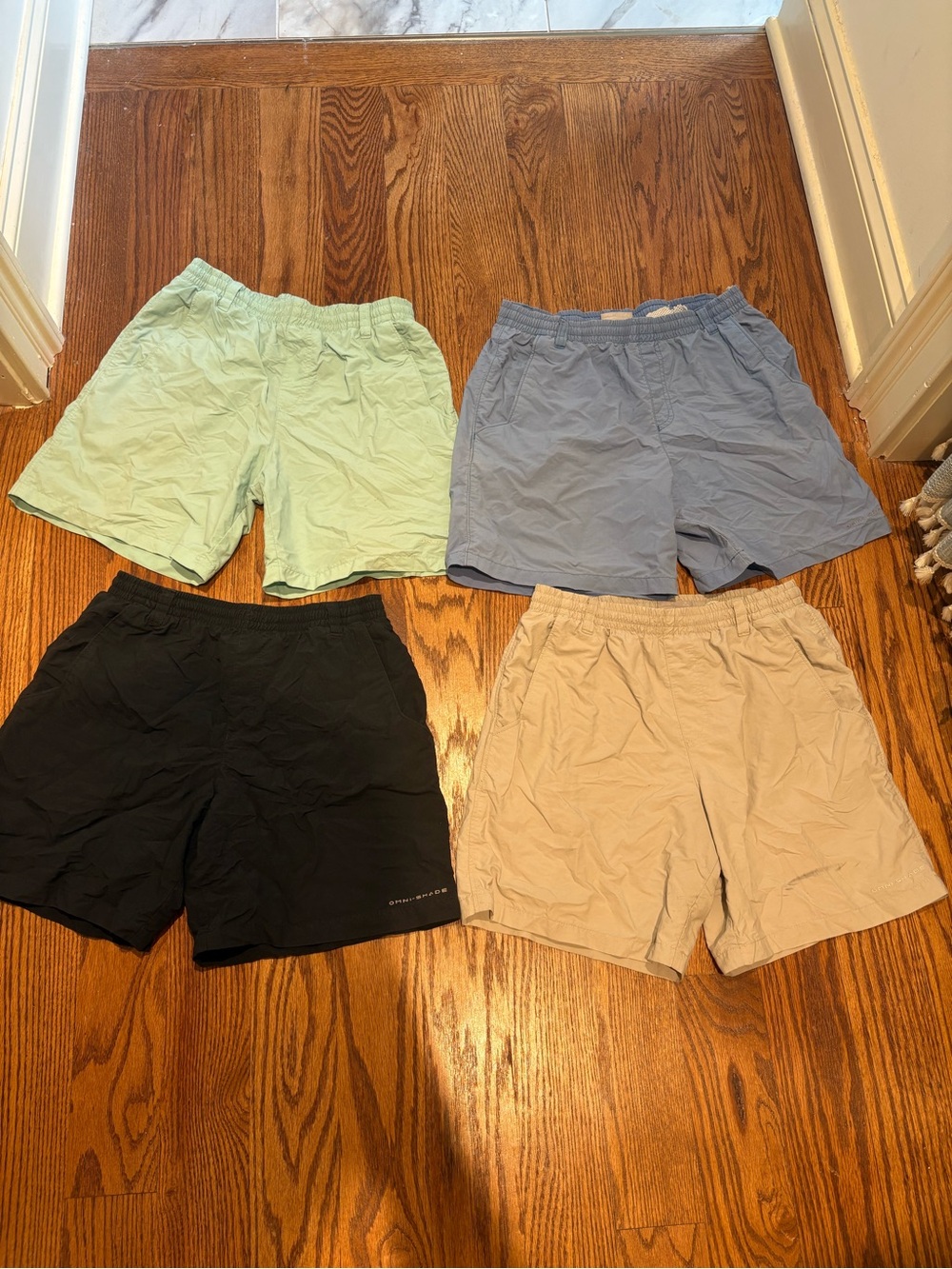 Columbia Kids Shorts Lot - Mint Green, Light Gray, Light Blue, Black